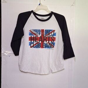 Vintage Concert Tees Women's Raglan Top Sgt. Pepper's Lonely Hearts Club Band XL